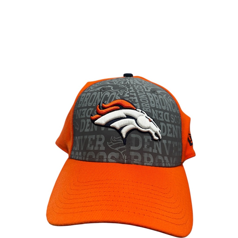 Denver Broncos Hat Stretch Fit New Era Orange Embroidered NFL Football Adult